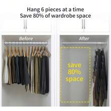 6-Layer Metal Skirt Clip, White, Minimalist & Practical Multi-Function - Black and White - View 7