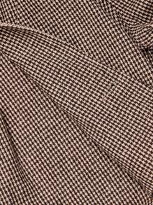 SHEIN MOD 女式千鸟格印花休闲宽松束带夹克风衣，适合秋季外套 - 彩色 - 查看 6