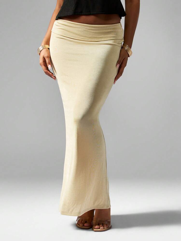 MISSGUIDED Jupe longue fourreau fourreau décontractée et glamour pour Noël