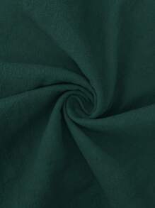 EMERY ROSE 女士灰绿色方领无袖休闲衬衫 - 墨綠色 - 查看 7