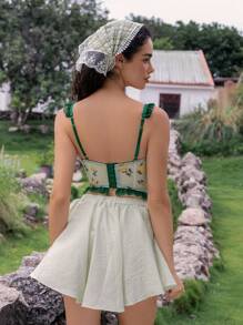 Myrelith 1pc Printed Mesh Underwire Sexy Bra For Women For Going Out