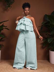 Slaydiva Slayr Plus 条纹印花夏季度假服 - 綠色 - 查看 7