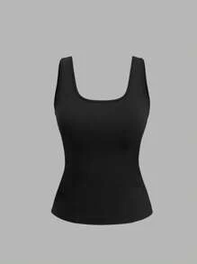 Sweetra Blusa casual de verano con cuello cuadrado, plisada, para mujer de talla grande