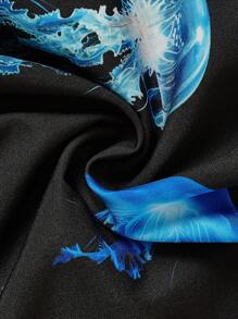 Sweetra Plus Size Dark Aesthetics Digital Print Jumpsuit Dress - Multicolor - View 8