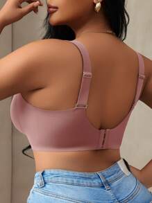 NudeFit 1 件女士无缝钢圈文胸，带模压罩杯、提升和侧支撑、舒适可调节肩带