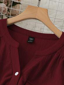 Linhara 大码休闲百搭纯色衬衫