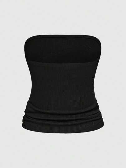 Grunge Punk Blusa extra grande para mujer con remaches negros, decorada con cristales y cinta para conciertos, festivales de música, vacaciones, graduación