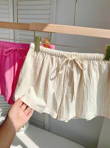 Comfortcana 2件套女士亚麻条纹短裤 - 賓治酒 - 查看 6