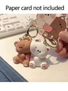 1/2 件可爱小狗磁性情侣钥匙扣、钥匙扣、心形磁性情侣钥匙扣迷你吊坠、纪念友谊、家庭、送给最好的朋友的礼物、情人节、复活节、妇女节、母亲节、闺蜜节