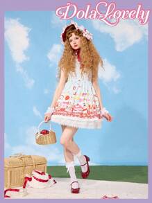 Dola Lovely Zapatos de tacón alto con lazo tipo Mary Jane, lindos y elegantes, para primavera/Pascua - Burdeos - Ver 2