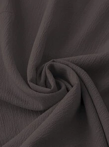 Plus Size Women Summer Solid Color Round Neck Ruffle Trim Short Cap Sleeve Blouse