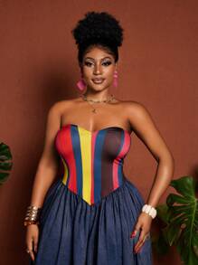 Maweii Plus Size Women's Printed Ruched Waist High-Low Hem Halter Midi Dress, Sexy Summer Holiday