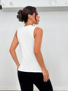 Easithlete 3pcs Women's Casual Versatile Sporty Letter Print Camisole, Suitable For Fitness And Running