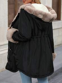 Ellevyn 女士保暖时尚夹克，配有舒适蓬松衬里和口袋，秋冬季加厚外套 - 彩色 - 查看 2