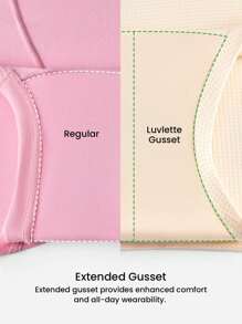 LUVLETTE 2条装基础款高腰隐形三角裤腰部收腹塑身内裤套装透气女士内衣 - 彩色 - 查看 4