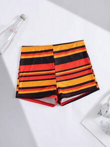Swim Vcay Bañadores con estampado de rayas de colores, traje de baño tipo biquini de verano