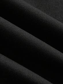 SHEIN EZwear 2pcs/Set Plus Size Solid Color Compression Leggings, Summer Stretchy Shorts Women - Black - View 4