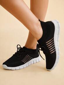 CUCCOO EASI 女式轻便透气休闲运动鞋 - 黑色 - 查看 4