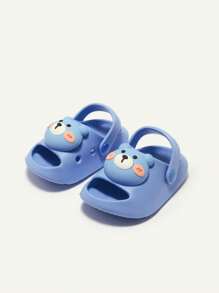 Cozy Pixies Cute Bear Pattern Soft Comfortable Anti-slip Baby Sandals
