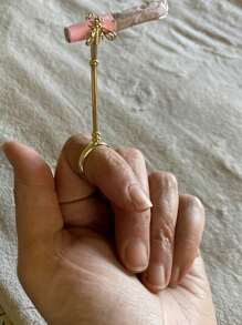 SHEIN 1pc, Golden Bee Cigarette Holder, Elegant Cigarette Holder Ring Rack, Cigarette Finger Clip Ring Holder