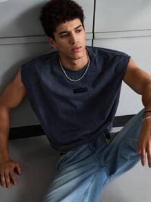 SWAVVY Canottiera casual e comoda da uomo, modello lasco in maglia alla moda per uso quotidiano