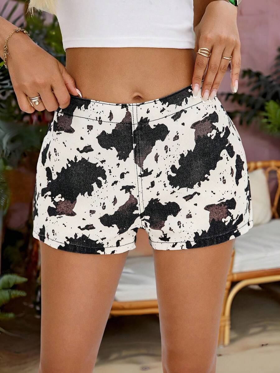 Breezaya Women's Fashionable Denim Shorts, Suitable For Summer - Brown - View 1