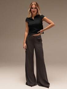 SHEIN Forever 21 春夏女装情人节/休闲/复古/节日/乡村音乐会/早午餐/返校基础款/狂欢节/节日/正式/西部/俱乐部/可爱/外出/度假/办公室/机场/街头/白色短袖半开襟T恤校服