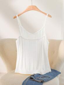 CosyJoli Plus Size Casual Resort Crochet Strap Top And Tank