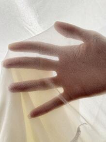 Firerie 女士新款优雅水钻雪纺长袖喇叭领连衣裙、白色连衣裙、节日连衣裙、沙滩裙、休闲日常装/骄傲装女士/假期装女士/生日装/女士教师装 - 白色 - 查看 9