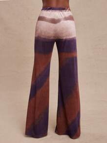 NYA SZN Pantalón con dobladillo asimétrico de lechuga, pierna recta, atuendo de primavera y verano para festivales de música, vacaciones, descansos de primavera, almuerzos, aeropuerto y estar en casa para mujeres