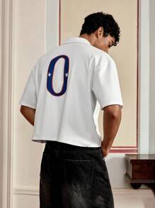 SWAVVY Camisa polo masculina de malha casual, manga curta, ajuste solto, moda diária - Branco - Ver 2