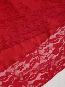 Sweetra New European & American Summer Red Lace Simple Tube Top Sexy Body-Fitted Exposed Waist Sleeveless Elegant Lady Dress