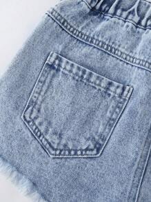 Jeans estilo Y2K para niñas preadolescentes - Desgastado vintage lavado claro, roto y deshilachado, ajuste relajado, tela suave y cómoda, versátil y a la moda, denim para niñas