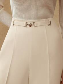 MOTF PREMIUM PIN TUCK SLANT POCKET SUIT PANTS - Apricot - View 2