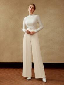 MOTF PREMIUM PIN TUCK SLANT POCKET SUIT PANTS - Apricot - View 5