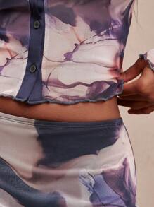 NYA SZN Top Night Out Long Sleeve Button Up Summer Collar Top Music ModestFor Women - Multicolor - View 4