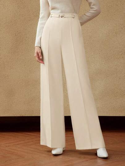 MOTF PREMIUM PIN TUCK SLANT POCKET SUIT PANTS