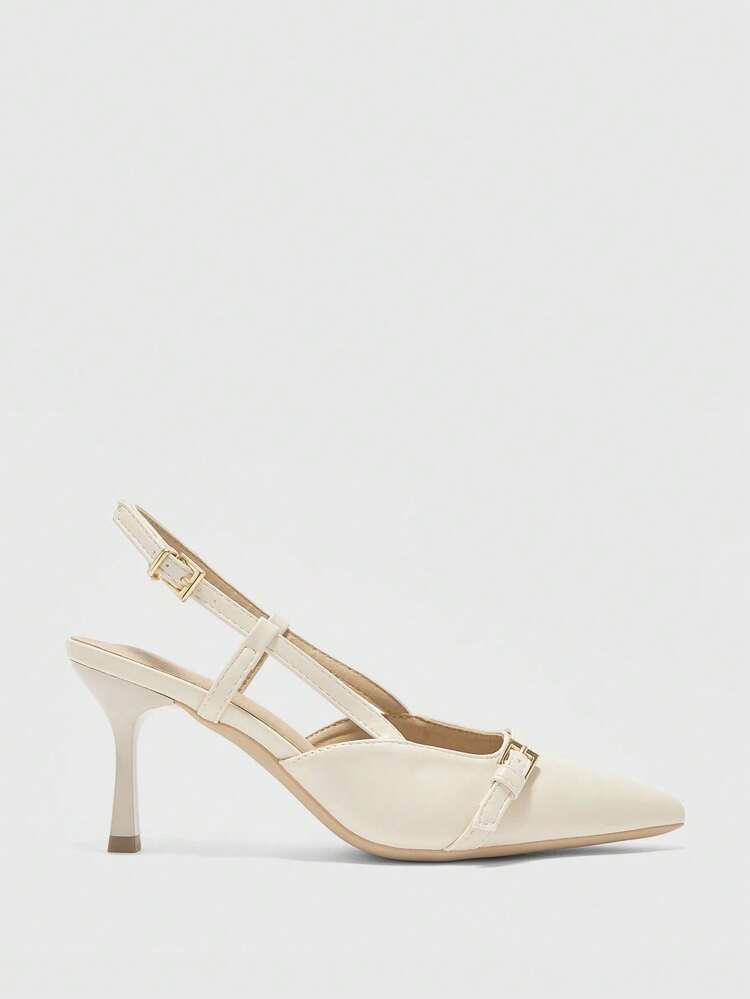 CUCCOO BIZCHIC Women's Pointed Toe High Heel Backless Slip-On Pumps, Sexy Stilettos For Outdoor, Commute, Party And Banquet