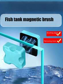 Mini Magnetic Aquarium Brush – Dual-Sided 360° Algae Scraper For Planted Tanks, Compact Fish Tank Cleaner With Full-Coverage Design, Scratch-Glass Scrubber (Rust-Proof) - Multicolor - View 5