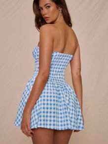 MUSERA 女士格子迷你连衣裙伊比沙岛西部假日海滩度假 7 月 4 日夜间外出秋季约会之夜、夜间外出、生日圣诞节秋冬