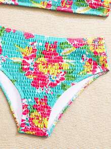 SHEIN Floral Print Bikini Set, Holiday Style - Multicolor - View 5