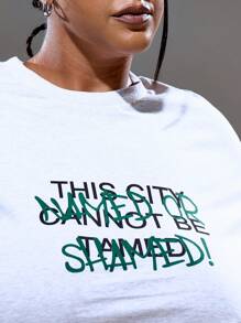 MUSERA Plus Size Print Slogan T-Shirt Summer Streetstyle Vacation Holiday 90's Y2k Cute Casual City Muse