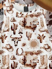 Attitoon Áo tank top nữ cỡ lớn ôm sát, phong cách bohemian tối giản, thoải mái, in họa tiết graffiti đầy màu sắc, thích hợp cho mùa hè. - Nhiều màu - Xem 4