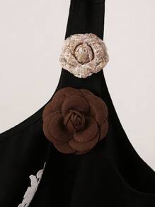 Celure Conjunto de 2 piezas para mujer talla grande con chaleco de encaje floral y falda larga, estilo vintage elegante, adecuado para uso diario, de moda para uso casual o de commuting