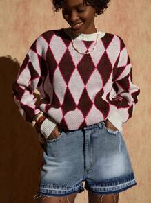 Bóhologie Women Sweater Dress With Jaquard Detail,Petite