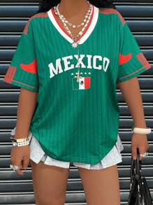 INAWLY Mexico Fashionable Casual Vacation Jersey, Suitable For Summer