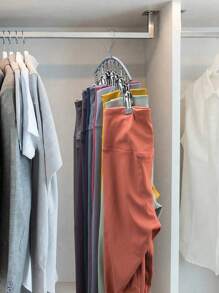 Stainless Steel Multi-Clip Laundry Organizer - Wind-Resistant Balcony Drying Rack With Non-Slip Grips For Socks/Underwear/Small Garments - Multicolor - View 4