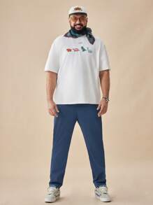 EASEVO Men Solid Slant Pocket Trousers - Blue - View 7