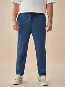 EASEVO Men Solid Slant Pocket Trousers - Blue - View 2