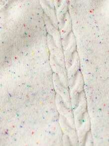 SHEIN Vintaside Kids 男婴针织连体衣，舒适可爱时尚波尔卡圆点休闲优雅时尚百搭连体衣，适合日常生活、居家、郊游、旅行、春秋季